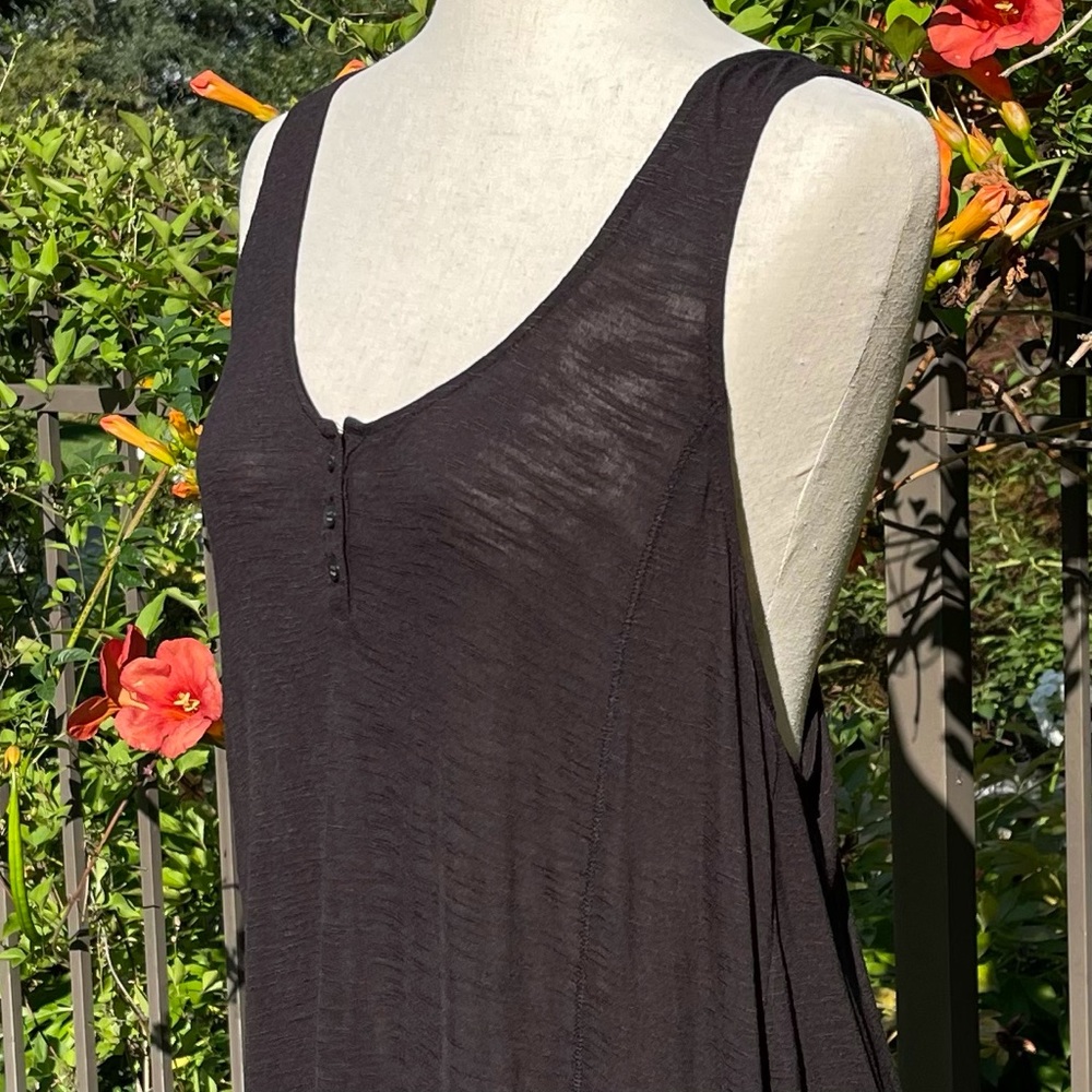 Aeropostale Sexy Crochet Back Long Henley Tank Top - Picture 12 of 16